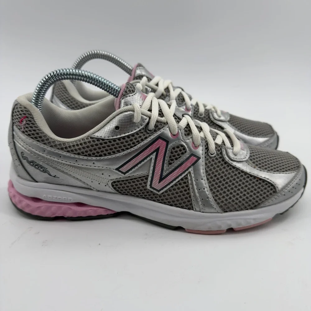 New Balance 665 Susan G Komen Walking Shoes Silver Pink Womens 8